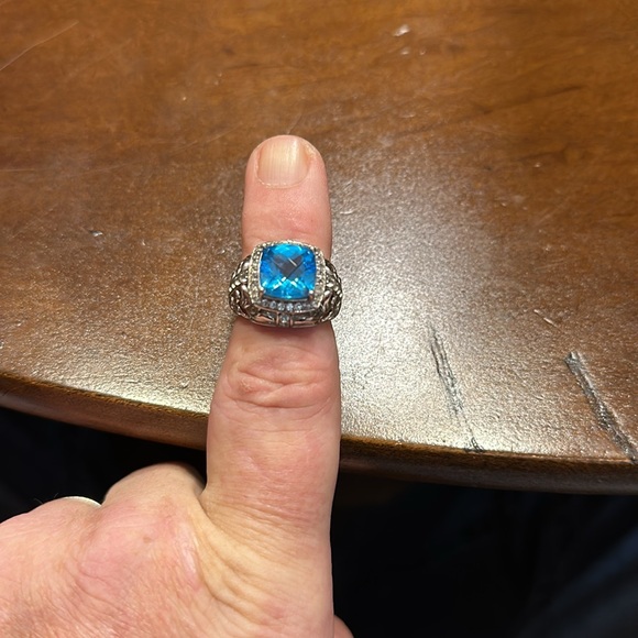 Gorgeous women’s ring 925 silver and has turquoise center stone - Picture 4 of 5